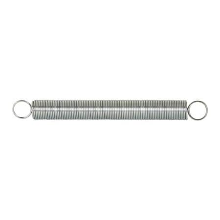 Prime-Line Extension Spring, Steel, Nickel-Plated, 0.041 GA x 15/32in x 4-1/2in, Closed Single Loop 2 Pack SP 9621